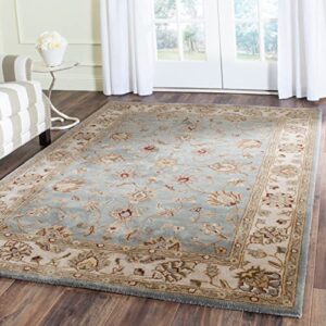 safavieh royalty collection 9′ x 12′ blue / beige roy343b handmade traditional oriental premium wool area rug