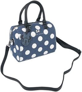 loungefly minnie mouse blue denim tote handbag purse bag wdtb1755