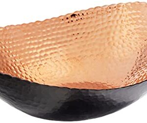 Elegance Oval Bowl, 14.75" x 11", Black/Copper