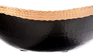 Elegance Oval Bowl, 14.75" x 11", Black/Copper