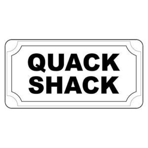 metal tin sign quack shack black retro vintage style metal aluminum sign for wall art 8×12 inch