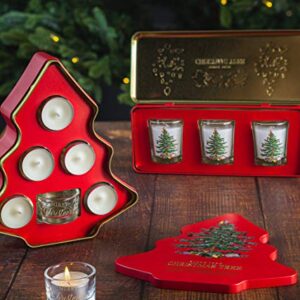 Wax Lyrical Spode Christmas Tree Candle Gift Set, 3 Fragranced Glass Votive CHR8001