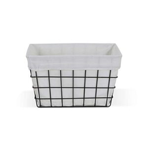 Cheung's 16S003 Lined Metal Wire Rectangular Storage, Black