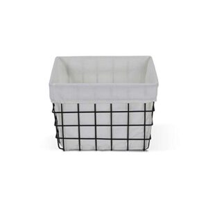 Cheung's 16S003 Lined Metal Wire Rectangular Storage, Black