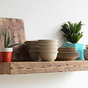 Urban Legacy Reclaimed Barn Wood Shelves | Amish Handcrafted in Lancaster, PA Rustic, Floating, Industrial, Brackets [ High Weight Capacity Set of 2 (Natural Low Profile Bracket, 36" x 11.5" x 3")