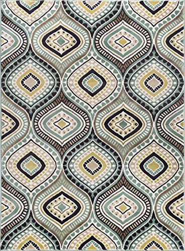 Aurora Large 7x10 Area Rug 7x10 - Indoor Area Rugs for Living Room - Dining Room Rug - Bedroom Rug - Kitchen Rug - Entryway Rug Contemporary Carpet - Alfombras para Salas Modernas Grandes