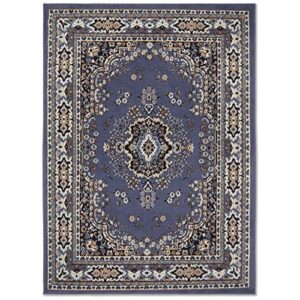 Home Dynamix Premium Sakarya Traditional Medallion Border Area Rug, Country Blue, 5'2"x7'4" Rectangle