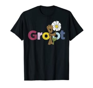 marvel guardians of the galaxy groot flower t-shirt