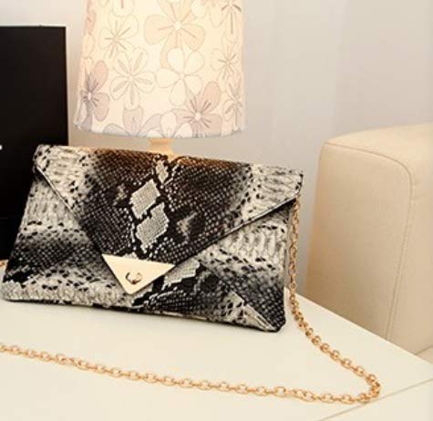 HYLong Women's Fashion Retro Snake Skin Envelope Bag Clutch Purse Evening Bag