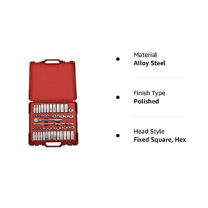 Milwaukee 3/8 in. Drive SAE/Metric Ratchet and Socket Mechanics Tool Set (56-Piece)