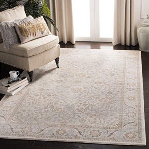 safavieh isabella collection 5’3″ x 7’6″ cream/beige isa912a oriental non-shedding living room bedroom dining home office area rug