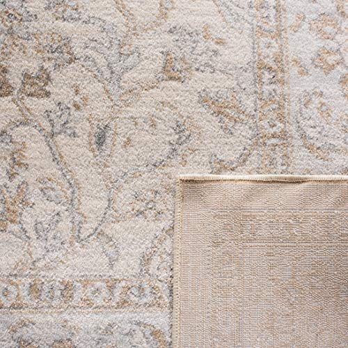 SAFAVIEH Isabella Collection 5'3" x 7'6" Cream/Beige ISA912A Oriental Non-Shedding Living Room Bedroom Dining Home Office Area Rug