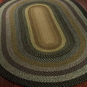 SAFAVIEH Braided Collection 5' x 8' Oval Multi BRD308A Handmade Country Cottage Reversible Area Rug