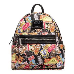 loungefly star wars character cartoon patch mini backpack