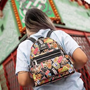 Loungefly Star Wars Character Cartoon Patch Mini Backpack