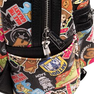 Loungefly Star Wars Character Cartoon Patch Mini Backpack