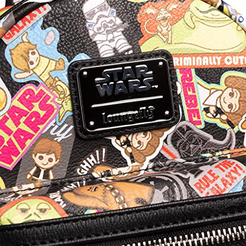 Loungefly Star Wars Character Cartoon Patch Mini Backpack