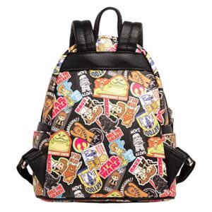 Loungefly Star Wars Character Cartoon Patch Mini Backpack