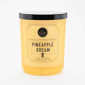 dw home medium single wick candle, pineapple dream