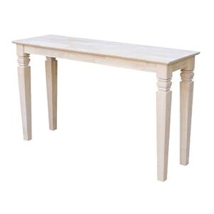 international concepts java console or sofa table unfinished