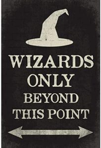 keep calm collection wizards only beyond this point, poster print