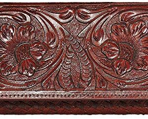 Mauzari Sydney Genuine Leather Women's Wallet — Tooled Floral Design