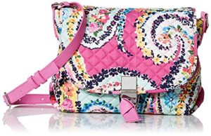 vera bradley women’s cotton carson crossbody purse, wildflower paisley, one size
