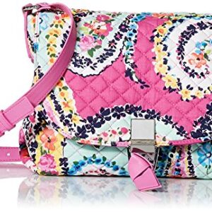 Vera Bradley Women's Cotton Carson Crossbody Purse, Wildflower Paisley, One Size