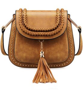 tom clovers crossbody bags for women vintage tassel saddle shoulder sling bag shopping travel satchel