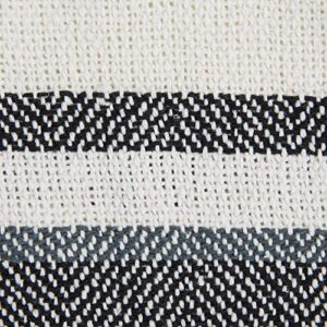 DII New Traditional, 2-Tone Chevron Stripe Throw, 50x60, Black