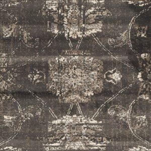 SAFAVIEH Vintage Collection 5'3" x 7'6" Soft Anthracite VTG117 Oriental Distressed Premium Viscose Area Rug