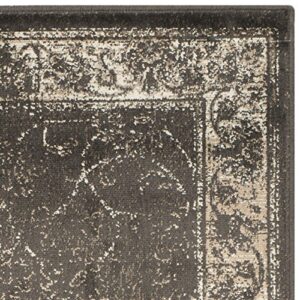 SAFAVIEH Vintage Collection 5'3" x 7'6" Soft Anthracite VTG117 Oriental Distressed Premium Viscose Area Rug