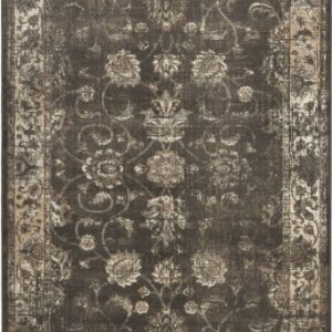 SAFAVIEH Vintage Collection 5'3" x 7'6" Soft Anthracite VTG117 Oriental Distressed Premium Viscose Area Rug