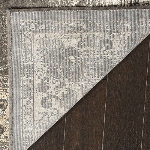 SAFAVIEH Vintage Collection 5'3" x 7'6" Soft Anthracite VTG117 Oriental Distressed Premium Viscose Area Rug