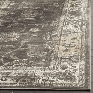 SAFAVIEH Vintage Collection 5'3" x 7'6" Soft Anthracite VTG117 Oriental Distressed Premium Viscose Area Rug