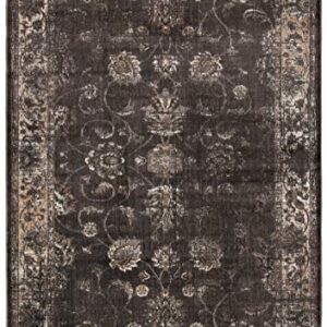 SAFAVIEH Vintage Collection 5'3" x 7'6" Soft Anthracite VTG117 Oriental Distressed Premium Viscose Area Rug