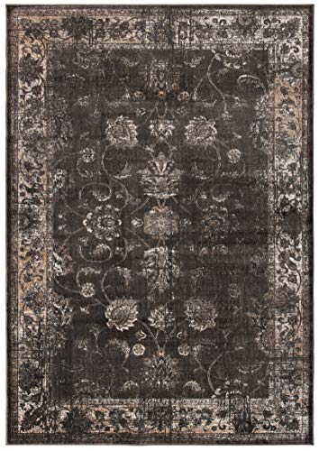 SAFAVIEH Vintage Collection 5'3" x 7'6" Soft Anthracite VTG117 Oriental Distressed Premium Viscose Area Rug