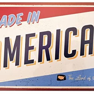 ERLOOD Made in America Retro Metal Vintage Tin Sign 12 x 8