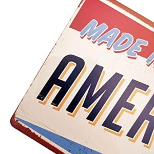 ERLOOD Made in America Retro Metal Vintage Tin Sign 12 x 8