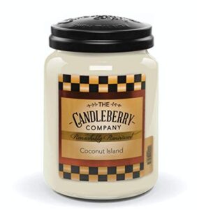 candleberry candles | coconut island candle | best candles on the market | hand poured in the usa | highly scented & long lasting | large jar 26 oz.