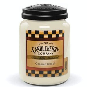 Candleberry Candles | Coconut Island Candle | Best Candles on The Market | Hand Poured in The USA | Highly Scented & Long Lasting | Large Jar 26 oz.