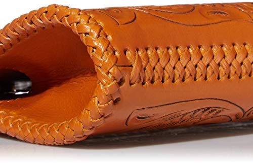 Mauzari Women's Hand Tooled Leather Clutch (Honey)