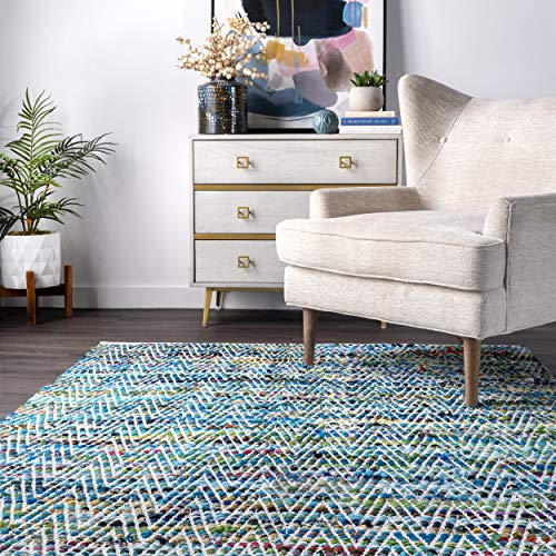 nuLOOM Rochell Handwoven Chevron Accent Rug, 2 ft x 3 ft, Green