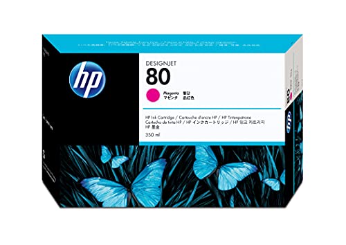 HP 80 Magenta 350-ml Genuine Ink Cartridge (C4847A) for DesignJet 1000 Series Large Format Printers