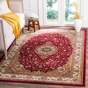 SAFAVIEH Lyndhurst Collection 4' Round Black/Ivory LNH329A Traditional Oriental Non-Shedding Dining Room Entryway Foyer Living Room Bedroom Area Rug