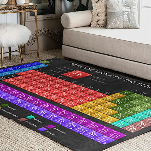 ALAZA Periodic Table of The Elements Chemistry Area Rug Rugs for Living Room Bedroom 7'x5'