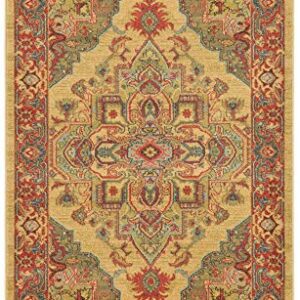 Unique Loom Sahand Collection Traditional Geometric Classic Tan Area Rug (3' 3 x 5' 3)