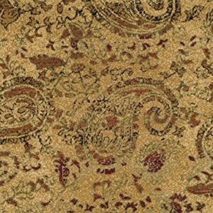 SAFAVIEH Lyndhurst Collection 4' Round Beige / Multi LNH224A Traditional Paisley Non-Shedding Dining Room Entryway Foyer Living Room Bedroom Area Rug