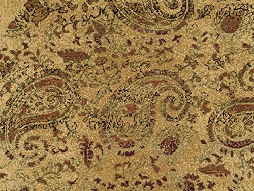 SAFAVIEH Lyndhurst Collection 4' Round Beige / Multi LNH224A Traditional Paisley Non-Shedding Dining Room Entryway Foyer Living Room Bedroom Area Rug