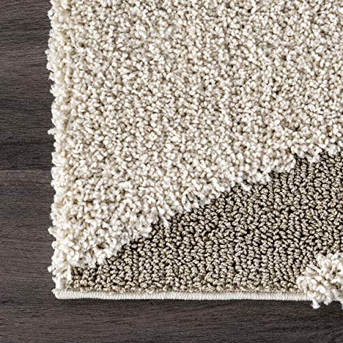 nuLOOM Carolyn Cozy Soft & Plush Shag Area Rug, 5 ft 3 in, Cream